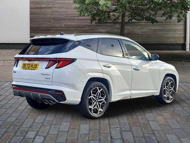 Hyundai TUCSON 1.6 h T-GDi N Line SUV 5dr Petrol Hybrid Auto Euro 6 (s/s) (230 ps) Atlas White