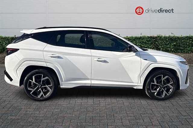 Hyundai TUCSON 1.6 T-GDi N Line SUV 5dr Petrol Hybrid Auto Euro 6 (s/s) (215 ps) White