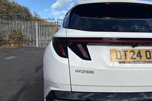 Hyundai TUCSON 1.6 T-GDi N Line SUV 5dr Petrol Hybrid Auto Euro 6 (s/s) (215 ps) White