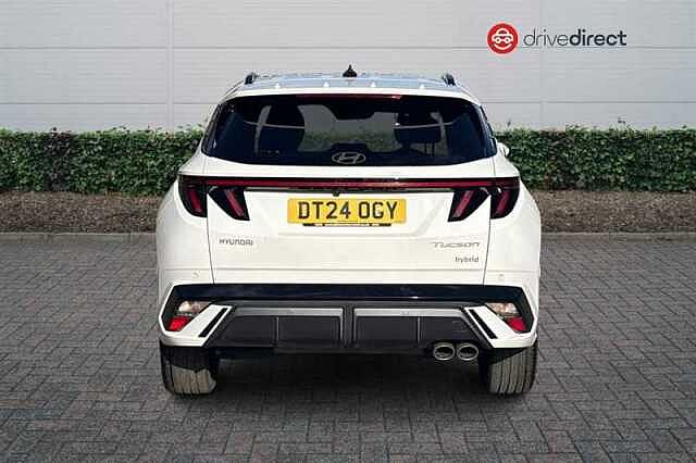 Hyundai TUCSON 1.6 T-GDi N Line SUV 5dr Petrol Hybrid Auto Euro 6 (s/s) (215 ps) White