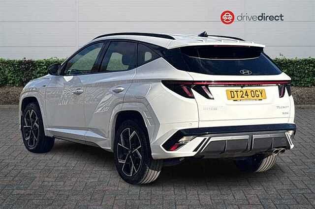 Hyundai TUCSON 1.6 T-GDi N Line SUV 5dr Petrol Hybrid Auto Euro 6 (s/s) (215 ps) White