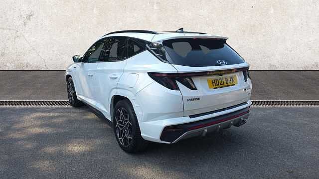 Hyundai TUCSON 1.6 T-GDi MHEV N Line S SUV 5dr Petrol Hybrid DCT 4WD Euro 6 (s/s) (180 ps) White