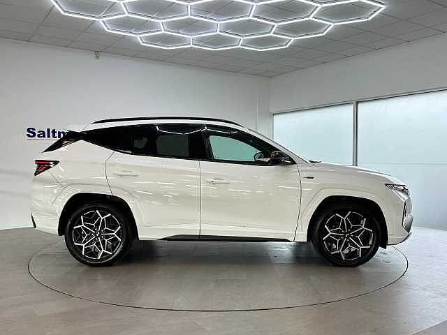 Hyundai TUCSON 1.6 h T-GDi N Line SUV 5dr Petrol Hybrid Auto Euro 6 (s/s) (230 ps) Atlas White