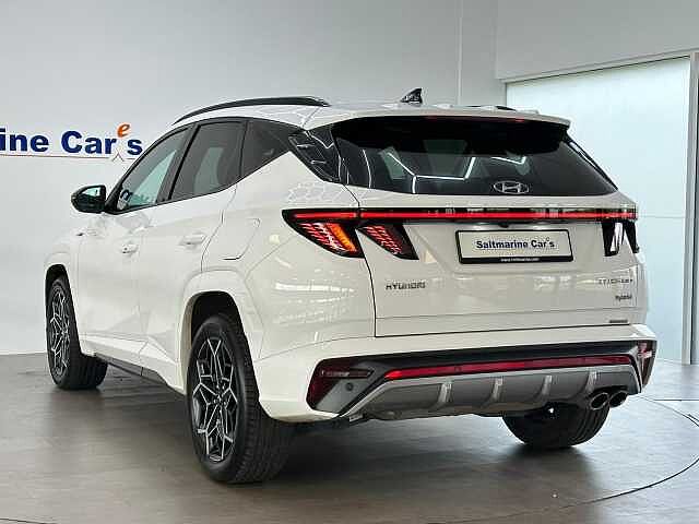 Hyundai TUCSON 1.6 h T-GDi N Line SUV 5dr Petrol Hybrid Auto Euro 6 (s/s) (230 ps) Atlas White
