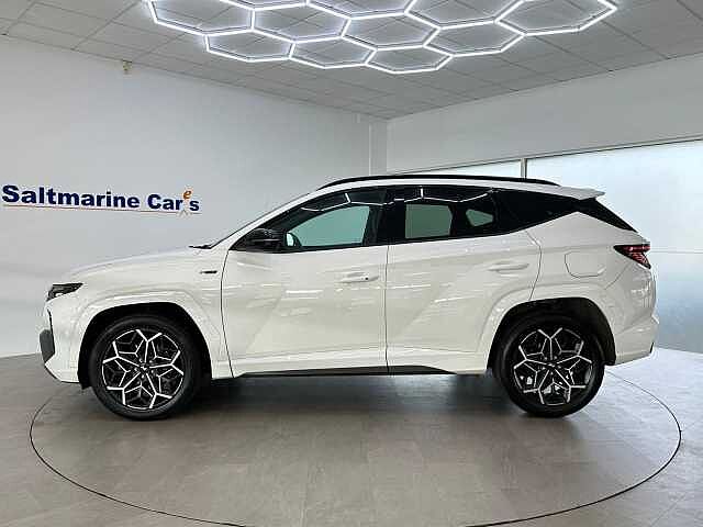 Hyundai TUCSON 1.6 h T-GDi N Line SUV 5dr Petrol Hybrid Auto Euro 6 (s/s) (230 ps) Atlas White