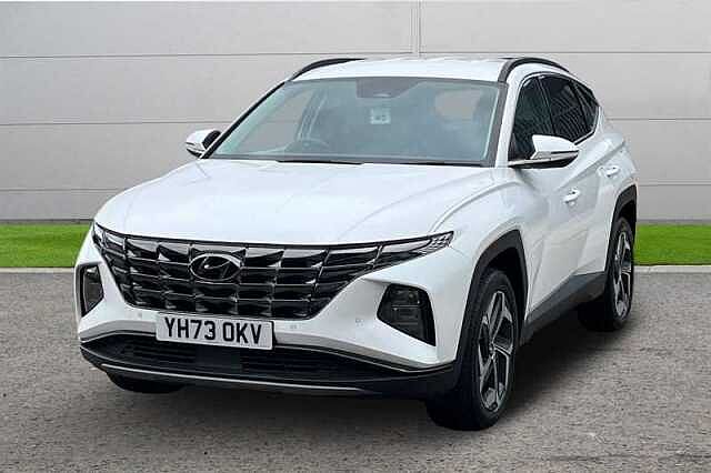 Hyundai TUCSON 1.6 h T-GDi Premium SUV 5dr Petrol Hybrid Auto Euro 6 (s/s) (230 ps) White
