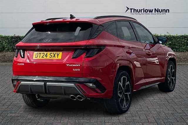 Hyundai TUCSON 1.6 T-GDi N Line S SUV 5dr Petrol Hybrid Auto Euro 6 (s/s) (215 ps) Red