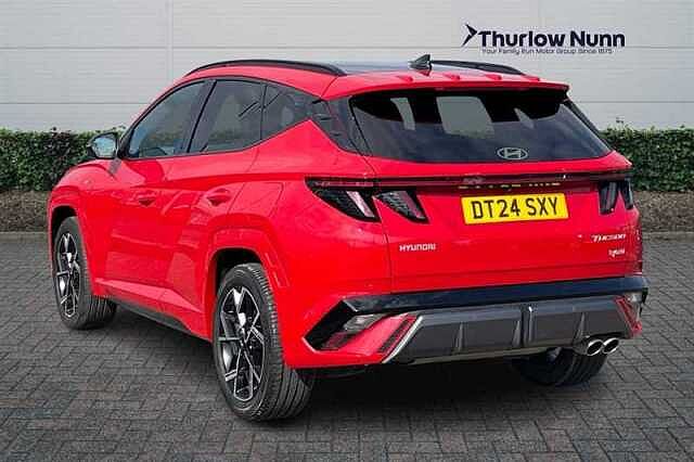 Hyundai TUCSON 1.6 T-GDi N Line S SUV 5dr Petrol Hybrid Auto Euro 6 (s/s) (215 ps) Red