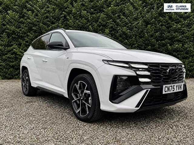 Hyundai TUCSON 1.6 T-GDi N Line SUV 5dr Petrol Hybrid Auto Euro 6 (s/s) (215 ps) White