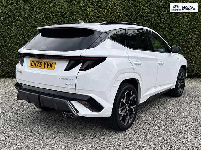 Hyundai TUCSON 1.6 T-GDi N Line SUV 5dr Petrol Hybrid Auto Euro 6 (s/s) (215 ps) White