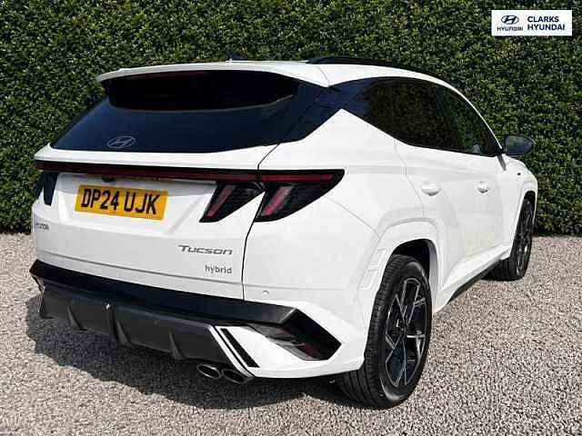 Hyundai TUCSON 1.6 T-GDi N Line S SUV 5dr Petrol Hybrid Auto Euro 6 (s/s) (215 ps) White