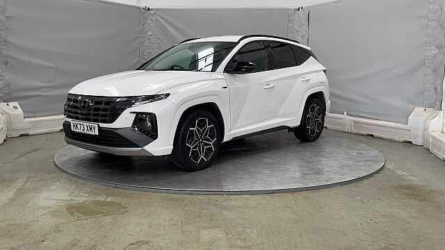 Hyundai TUCSON 1.6 h T-GDi N Line SUV 5dr Petrol Hybrid Auto Euro 6 (s/s) (230 ps) Atlas White