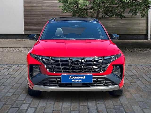 Hyundai TUCSON 1.6 h T-GDi N Line S SUV 5dr Petrol Hybrid Auto Euro 6 (s/s) (230 ps) Engine Red