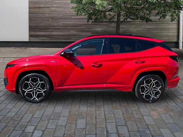 Hyundai TUCSON 1.6 h T-GDi N Line S SUV 5dr Petrol Hybrid Auto Euro 6 (s/s) (230 ps) Engine Red