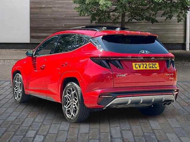 Hyundai TUCSON 1.6 h T-GDi N Line S SUV 5dr Petrol Hybrid Auto Euro 6 (s/s) (230 ps) Engine Red