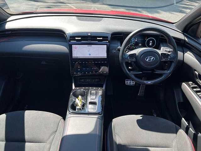 Hyundai TUCSON 1.6 h T-GDi N Line S SUV 5dr Petrol Hybrid Auto Euro 6 (s/s) (230 ps) Engine Red