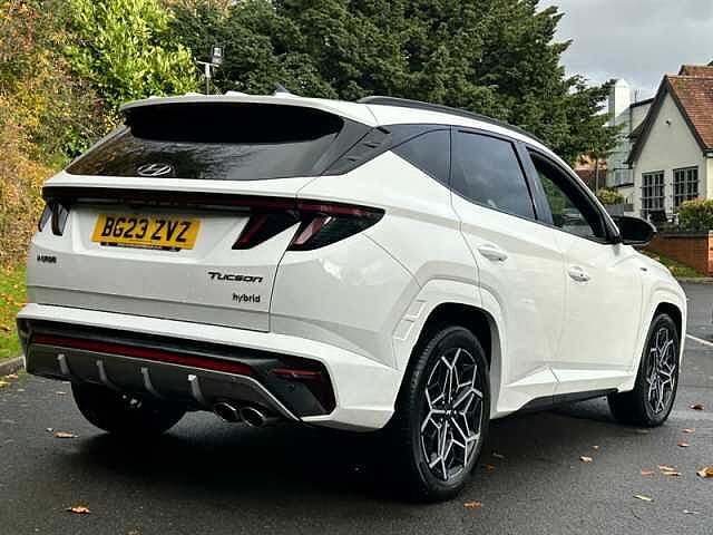 Hyundai TUCSON 1.6 h T-GDi N Line S SUV 5dr Petrol Hybrid Auto Euro 6 (s/s) (230 ps) White