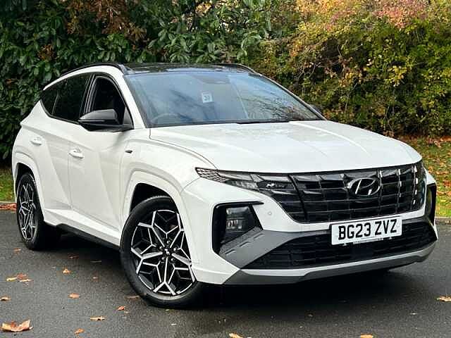 Hyundai TUCSON 1.6 h T-GDi N Line S SUV 5dr Petrol Hybrid Auto Euro 6 (s/s) (230 ps) White