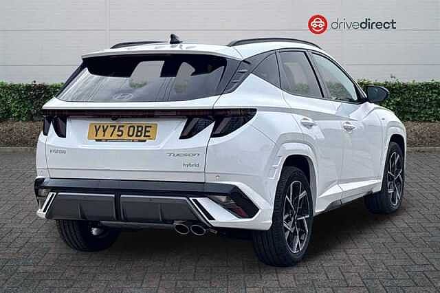 Hyundai TUCSON 1.6 T-GDi N Line S SUV 5dr Petrol Hybrid Auto Euro 6 (s/s) (215 ps) White