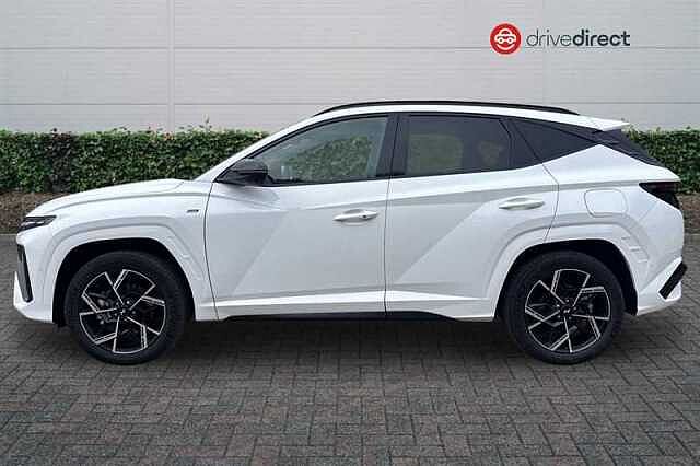 Hyundai TUCSON 1.6 T-GDi N Line S SUV 5dr Petrol Hybrid Auto Euro 6 (s/s) (215 ps) White