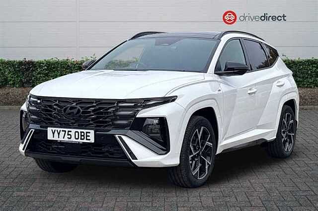 Hyundai TUCSON 1.6 T-GDi N Line S SUV 5dr Petrol Hybrid Auto Euro 6 (s/s) (215 ps) White