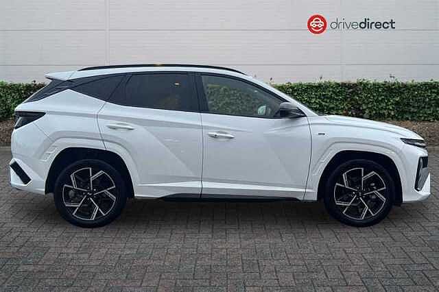 Hyundai TUCSON 1.6 T-GDi N Line SUV 5dr Petrol Hybrid Auto Euro 6 (s/s) (215 ps) White