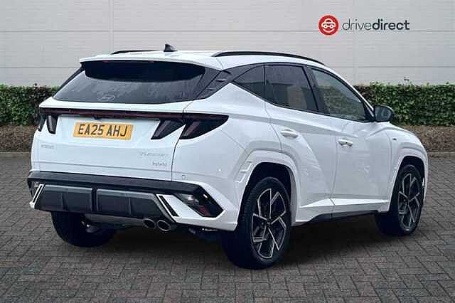 Hyundai TUCSON 1.6 T-GDi N Line SUV 5dr Petrol Hybrid Auto Euro 6 (s/s) (215 ps) White