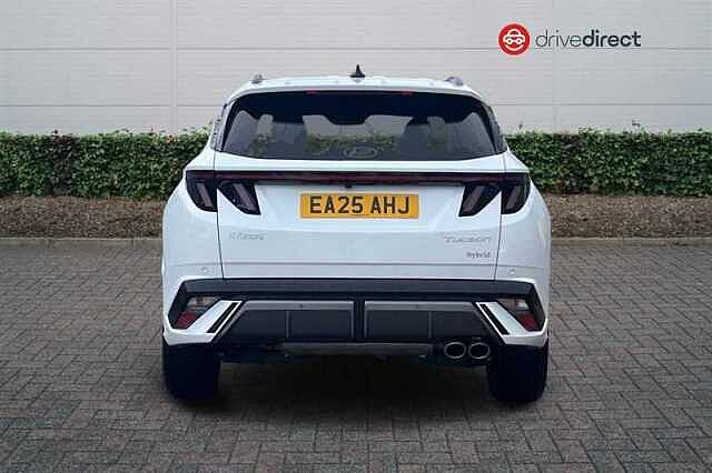 Hyundai TUCSON 1.6 T-GDi N Line SUV 5dr Petrol Hybrid Auto Euro 6 (s/s) (215 ps) White
