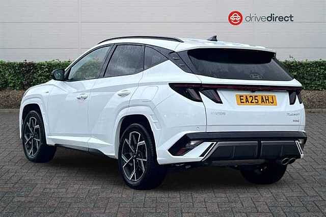 Hyundai TUCSON 1.6 T-GDi N Line SUV 5dr Petrol Hybrid Auto Euro 6 (s/s) (215 ps) White
