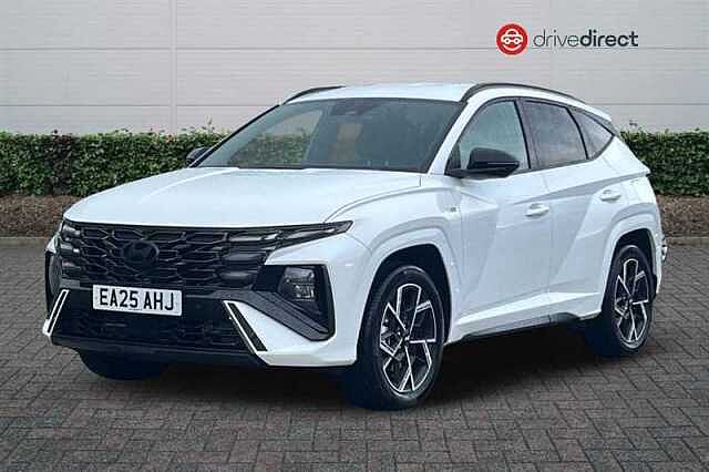 Hyundai TUCSON 1.6 T-GDi N Line SUV 5dr Petrol Hybrid Auto Euro 6 (s/s) (215 ps) White