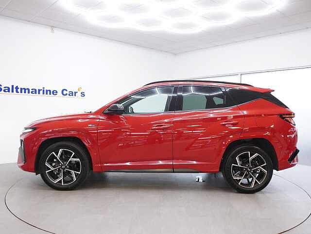 Hyundai TUCSON 1.6 T-GDi N Line SUV 5dr Petrol Hybrid Auto Euro 6 (s/s) (215 ps) Engine Red