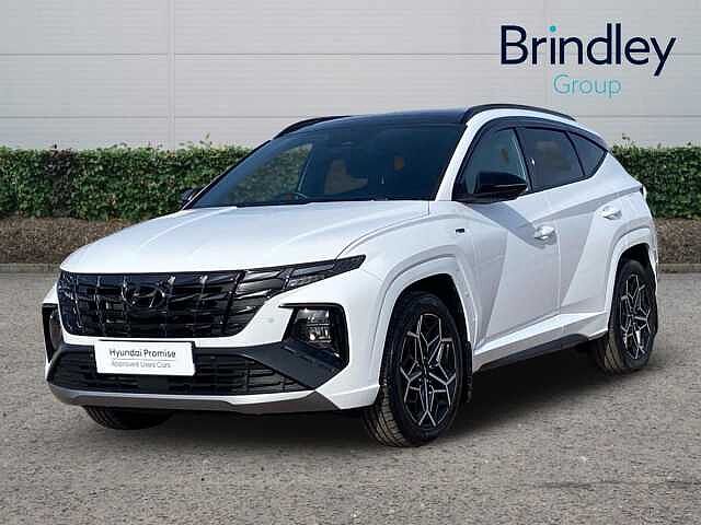 Hyundai TUCSON 1.6 h T-GDi N Line S SUV 5dr Petrol Hybrid Auto Euro 6 (s/s) (230 ps) White