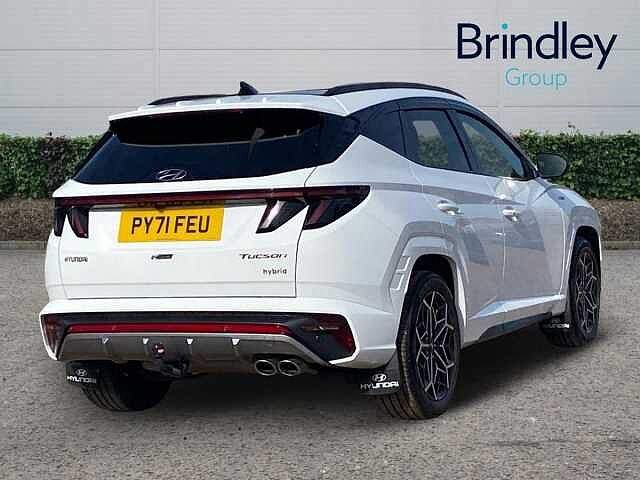 Hyundai TUCSON 1.6 h T-GDi N Line S SUV 5dr Petrol Hybrid Auto Euro 6 (s/s) (230 ps) White
