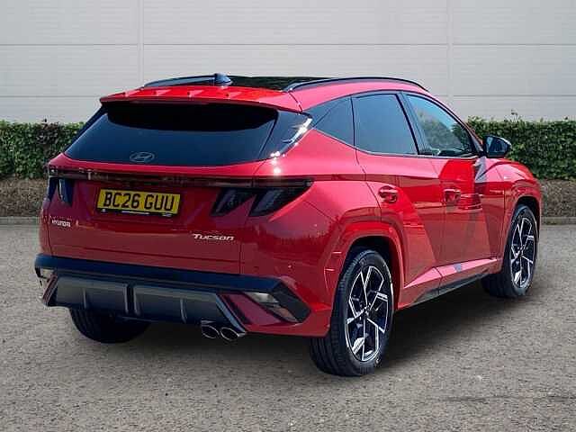 Hyundai TUCSON 1.6 T-GDi N Line S SUV 5dr Petrol Manual Euro 6 (s/s) (160 ps) Engine Red
