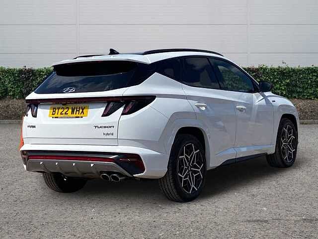 Hyundai TUCSON 1.6 h T-GDi N Line S SUV 5dr Petrol Hybrid Auto Euro 6 (s/s) (230 ps) Atlas White