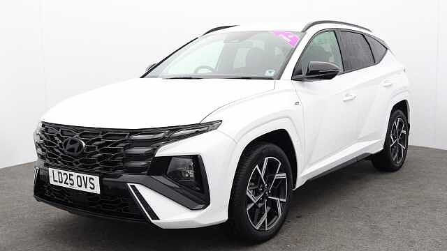 Hyundai TUCSON 1.6 T-GDi N Line SUV 5dr Petrol Hybrid Auto Euro 6 (s/s) (215 ps) White