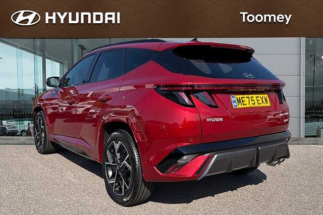 Hyundai TUCSON 1.6t N Line S Suv 5dr Petrol Hybrid Auto Euro 6 (s/s) (239 Ps) Ultimate Red