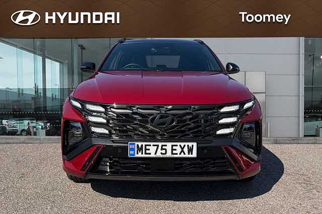 Hyundai TUCSON 1.6t N Line S Suv 5dr Petrol Hybrid Auto Euro 6 (s/s) (239 Ps) Ultimate Red
