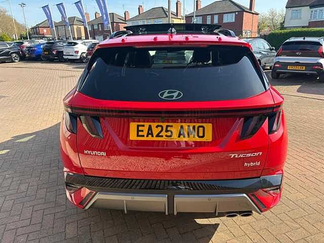 Hyundai TUCSON 1.6 T-GDi N Line S SUV 5dr Petrol Hybrid Auto Euro 6 (s/s) (215 ps) Red