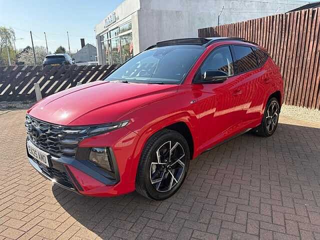 Hyundai TUCSON 1.6 T-GDi N Line S SUV 5dr Petrol Hybrid Auto Euro 6 (s/s) (215 ps) Red