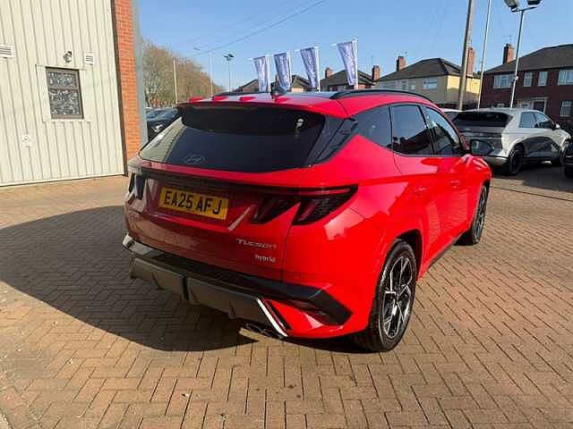 Hyundai TUCSON 1.6 T-GDi N Line S SUV 5dr Petrol Hybrid Auto Euro 6 (s/s) (215 ps) Red