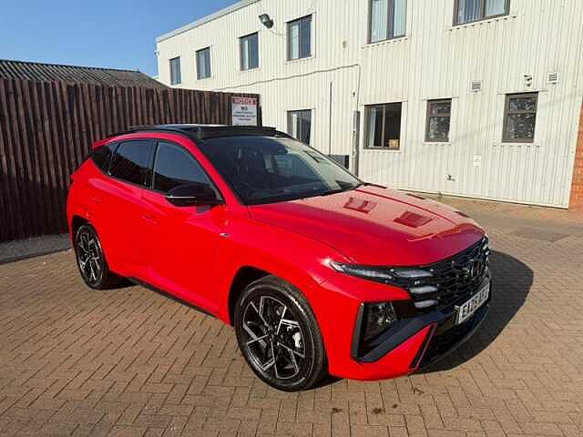Hyundai TUCSON 1.6 T-GDi N Line S SUV 5dr Petrol Hybrid Auto Euro 6 (s/s) (215 ps) Red