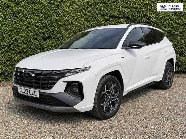 Hyundai TUCSON 1.6 h T-GDi N Line SUV 5dr Petrol Hybrid Auto Euro 6 (s/s) (230 ps) White